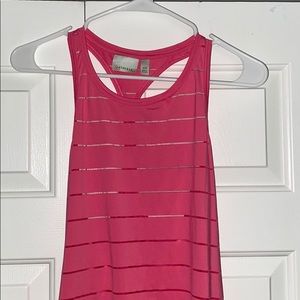 Pink Athleta Razorback Tank Top